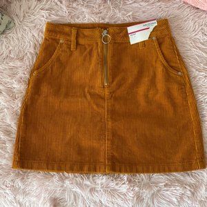 NWT burnt orange corduroy skirt
